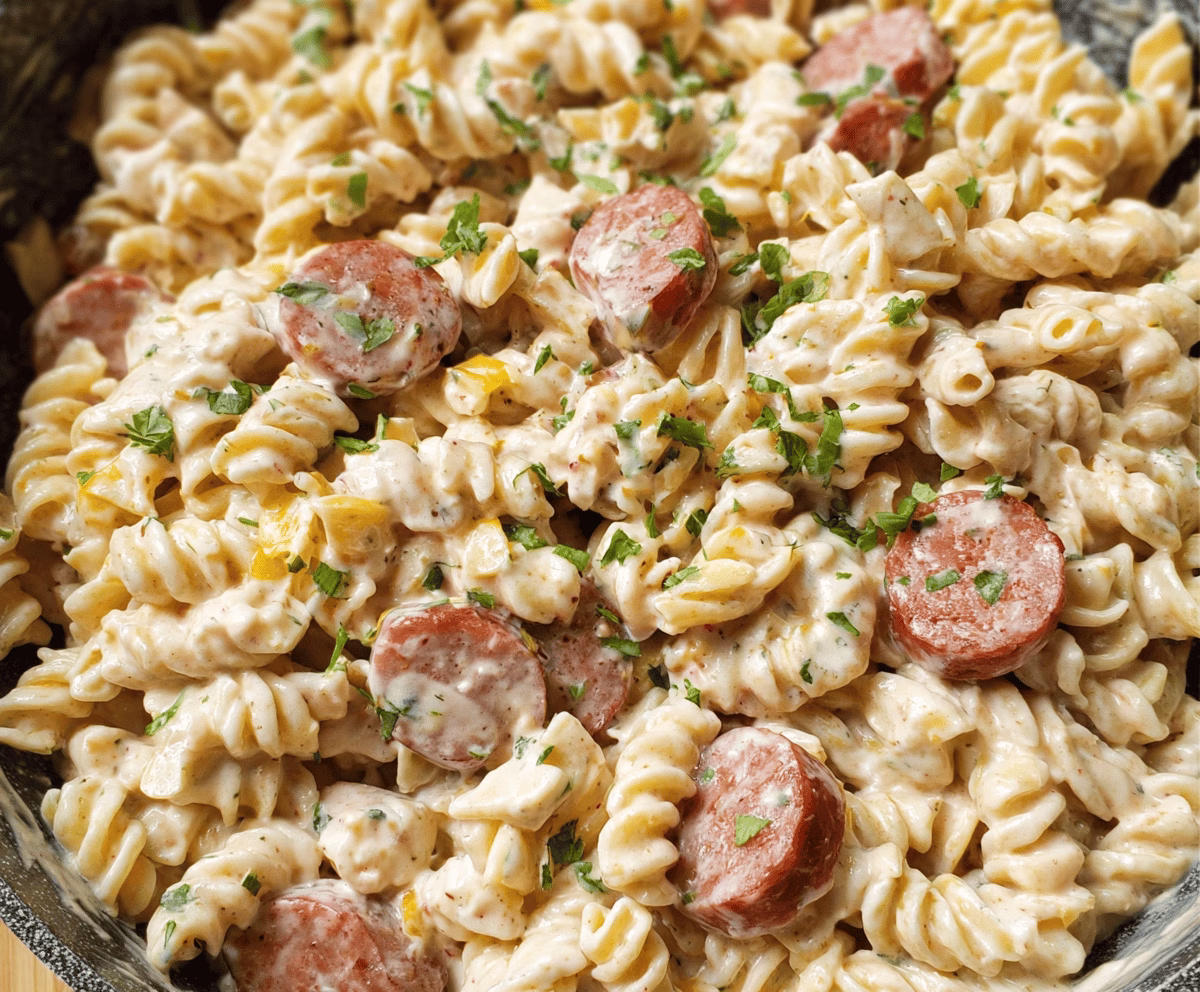 Cream Cheese Smoked Sausage Pasta Recipe