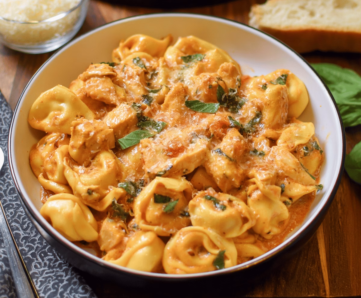 Easy Crockpot Chicken Tortellini Recipe