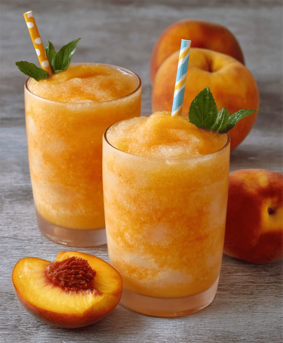 Refreshing Peach Lemonade Slush Recipe