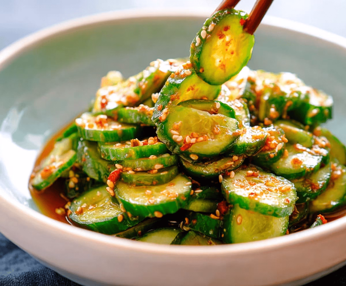 Easy Korean Cucumber Salad Recipe From TikTok